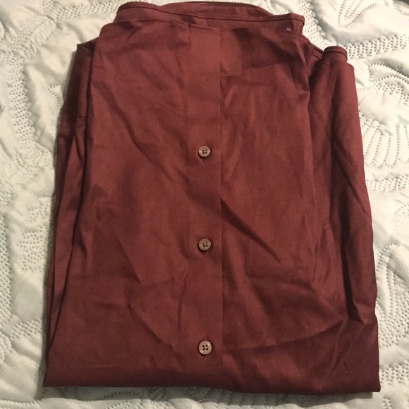 (118)NWT Kenneth Cole plum Mens dress Shirt size 14 1/2 32/33 Beautiful color - Picture 8 of 8